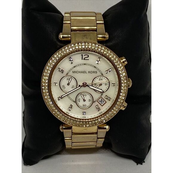 Michael Kors Parker MK5491 Women's Gold Stainless Steel Analog Dial Watch VK717 - Picture 3 of 12